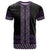 Maori Taniko Patterns T Shirt Purple Niho Taniwha Mix Paatiki Motifs