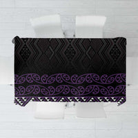 Maori Taniko Patterns Tablecloth Purple Niho Taniwha Mix Paatiki Motifs LT7 Purple - Polynesian Pride