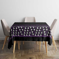 Maori Taniko Patterns Tablecloth Purple Niho Taniwha Mix Paatiki Motifs LT7 - Polynesian Pride