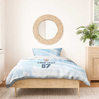 Fiji Rugby Custom Kaiviti Masi Bedding Set Turquoise - Polynesian Pride