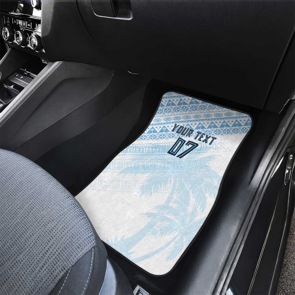 Fiji Rugby Custom Kaiviti Masi Car Mats Turquoise - Polynesian Pride