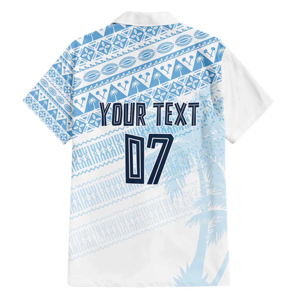 Fiji Rugby Custom Kaiviti Masi Family Matching Long Sleeve Bodycon Dress and Hawaiian Shirt Turquoise - Polynesian Pride