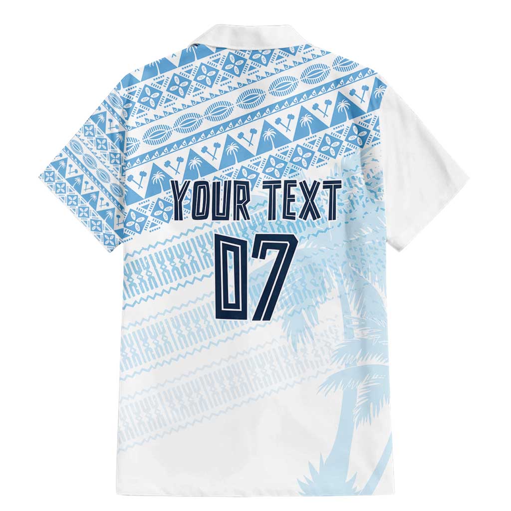 Fiji Rugby Custom Kaiviti Masi Family Matching Mermaid Dress and Hawaiian Shirt Turquoise - Polynesian Pride