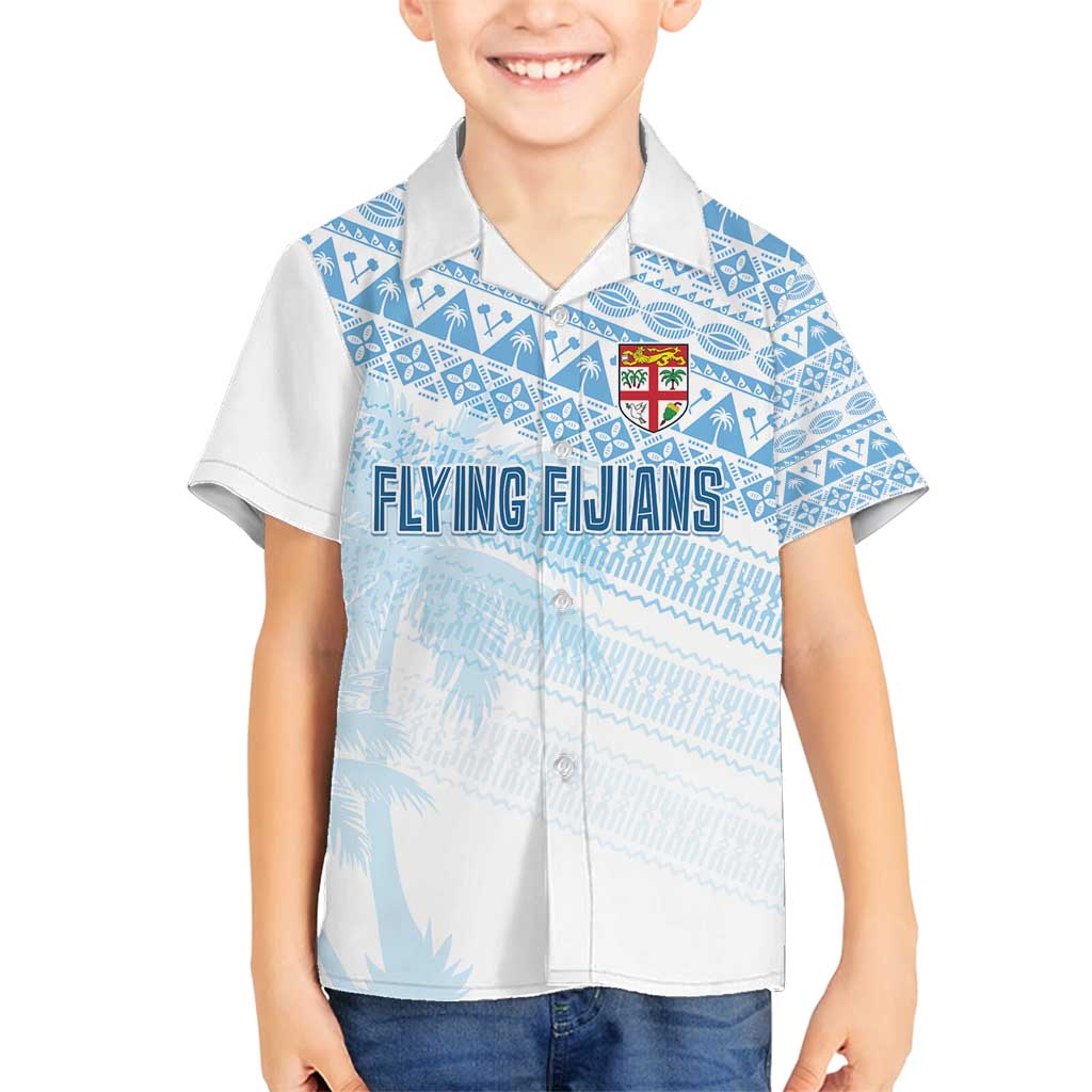 Fiji Rugby Custom Kaiviti Masi Family Matching Off Shoulder Maxi Dress and Hawaiian Shirt Turquoise - Polynesian Pride