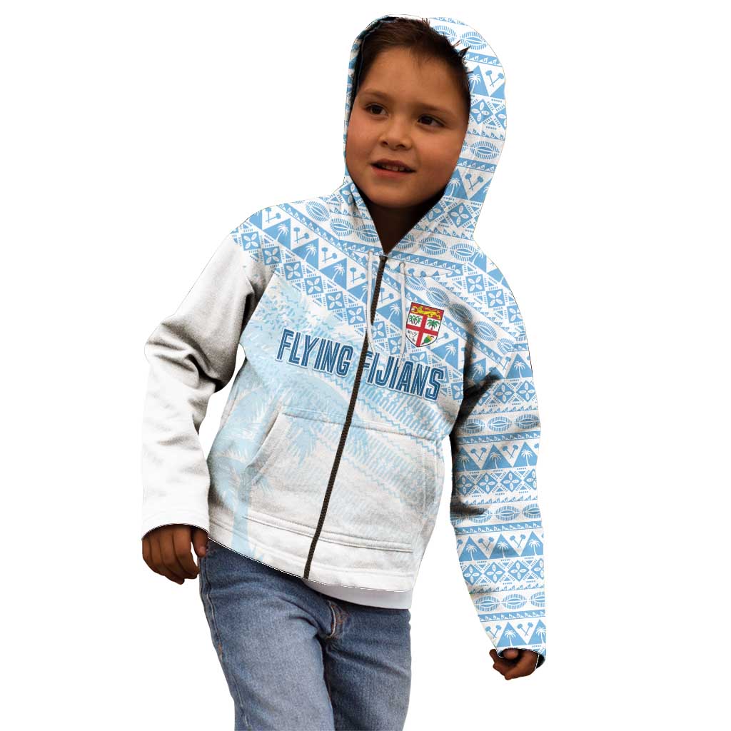 Fiji Rugby Custom Kaiviti Masi Kid Hoodie Turquoise - Polynesian Pride