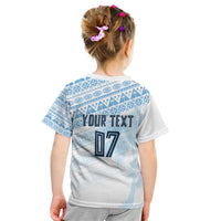Fiji Rugby Custom Kaiviti Masi Kid T Shirt Turquoise - Polynesian Pride