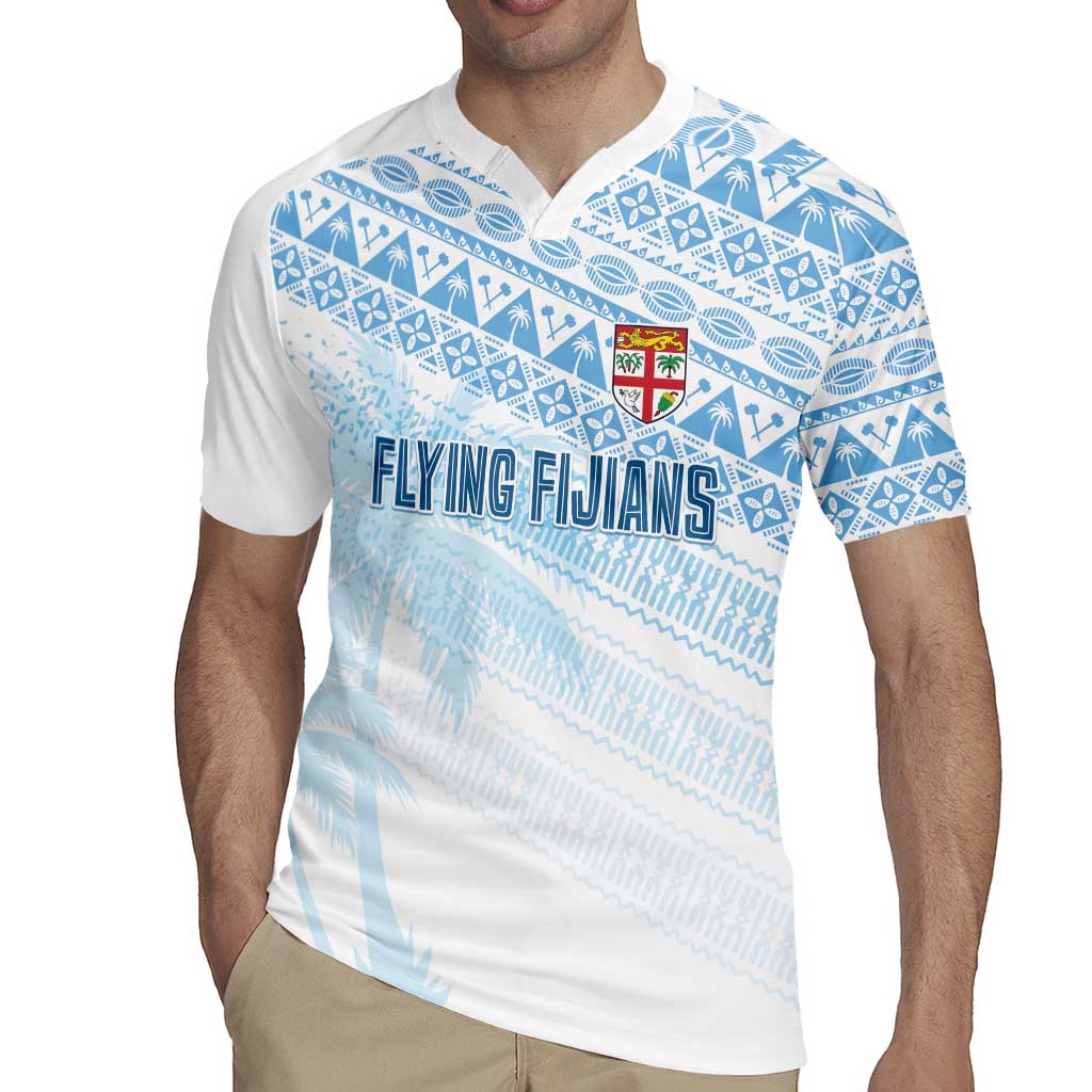 Fiji Rugby Custom Kaiviti Masi Rugby Jersey Turquoise - Polynesian Pride