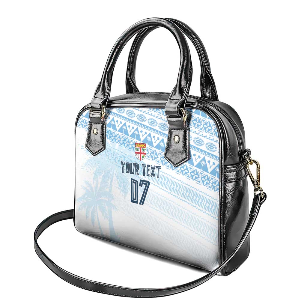 Fiji Rugby Custom Kaiviti Masi Shoulder Handbag Turquoise - Polynesian Pride