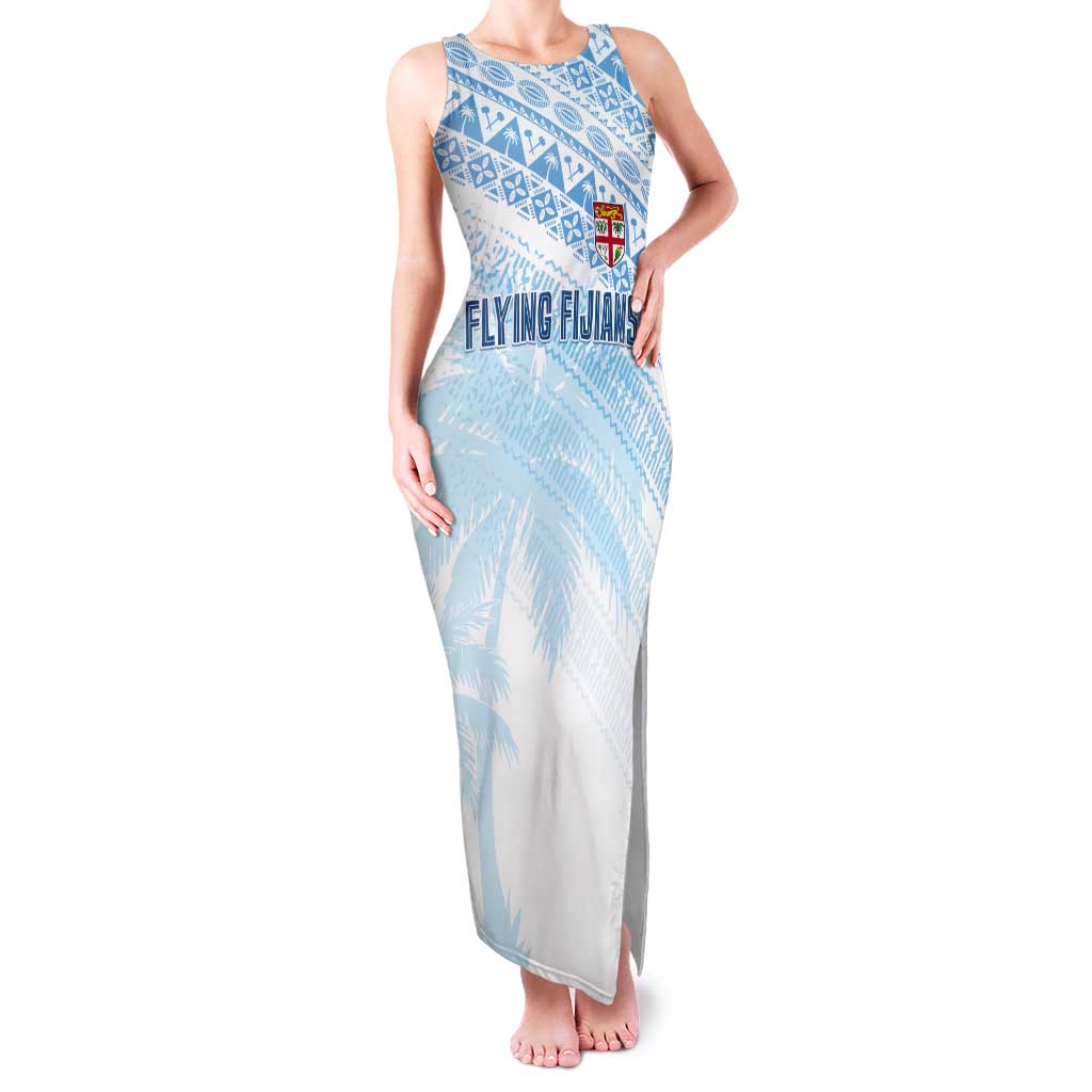 Fiji Rugby Custom Kaiviti Masi Tank Maxi Dress Turquoise - Polynesian Pride