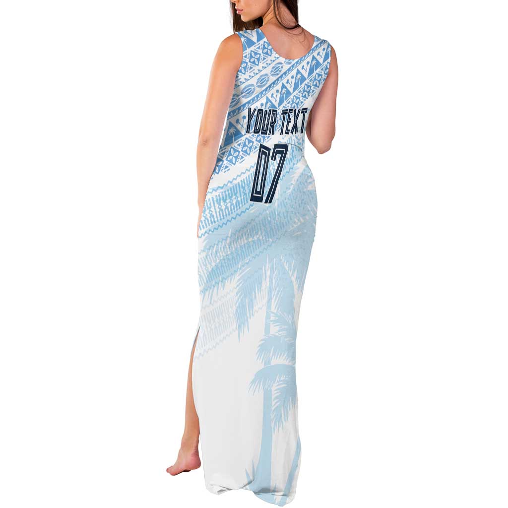 Fiji Rugby Custom Kaiviti Masi Tank Maxi Dress Turquoise - Polynesian Pride