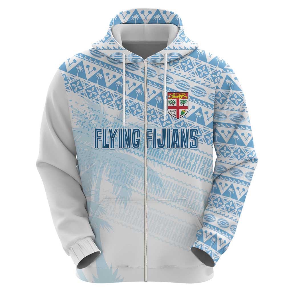 Fiji Rugby Custom Kaiviti Masi Zip Hoodie Turquoise - Polynesian Pride