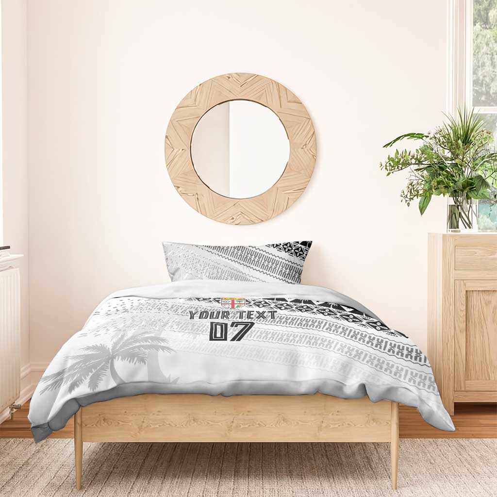 Fiji Rugby Custom Kaiviti Masi Bedding Set Black - Polynesian Pride