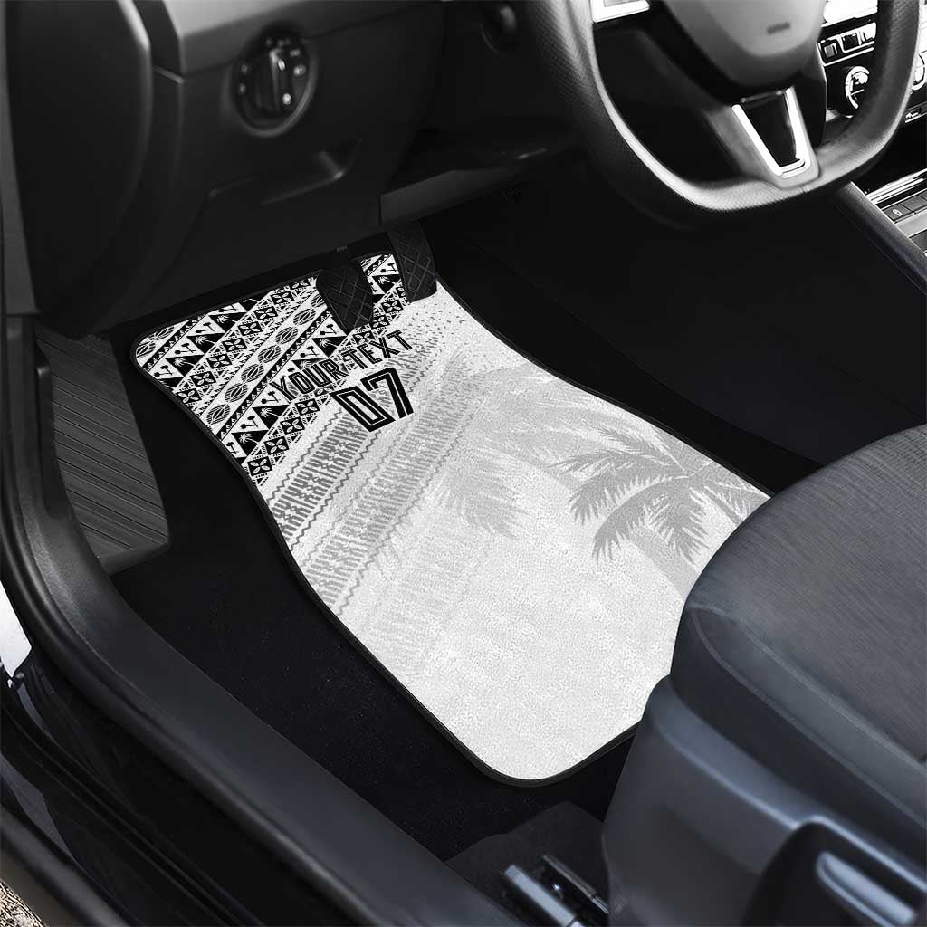 Fiji Rugby Custom Kaiviti Masi Car Mats Black - Polynesian Pride
