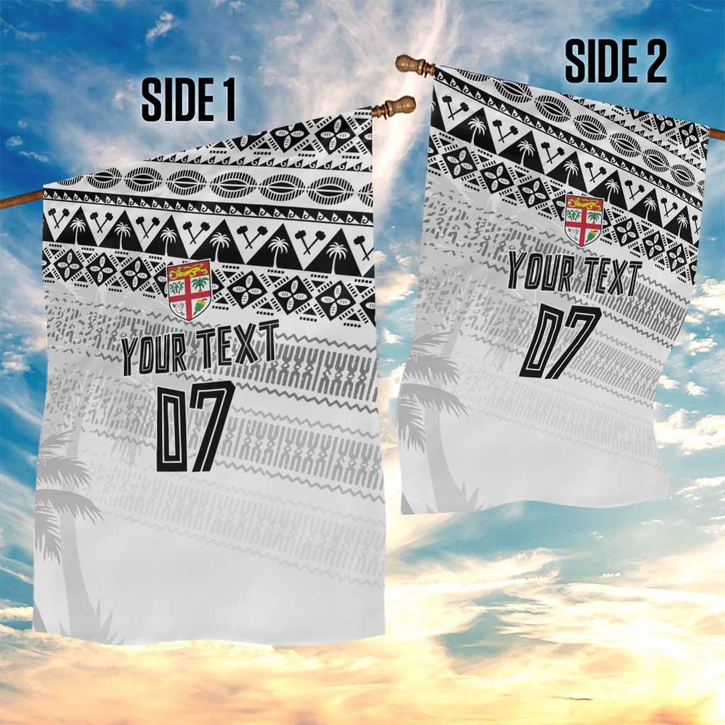 Fiji Rugby Custom Kaiviti Masi Garden Flag Black - Polynesian Pride