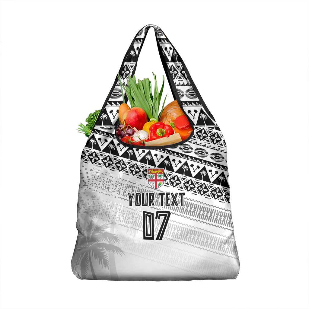 Fiji Rugby Custom Kaiviti Masi Grocery Bag Black - Polynesian Pride
