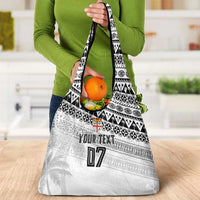 Fiji Rugby Custom Kaiviti Masi Grocery Bag Black - Polynesian Pride