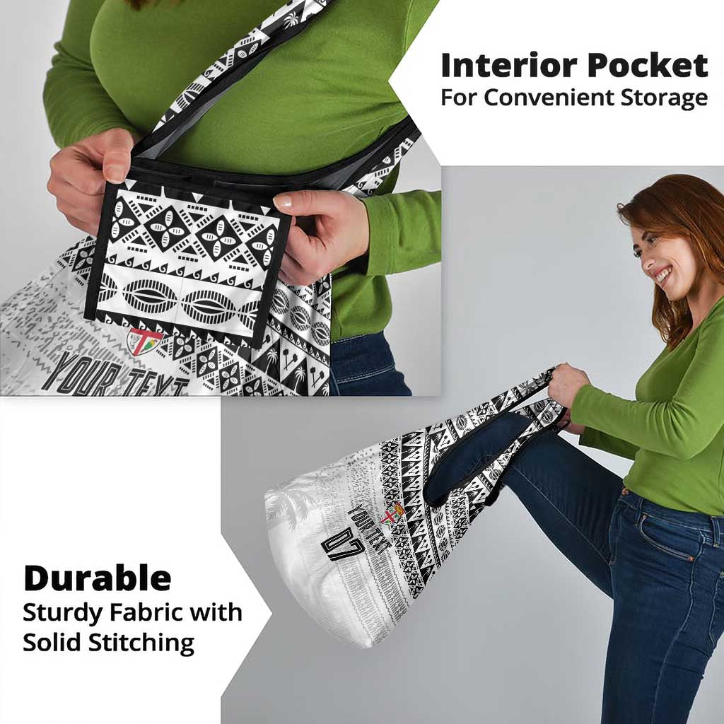 Fiji Rugby Custom Kaiviti Masi Grocery Bag Black - Polynesian Pride