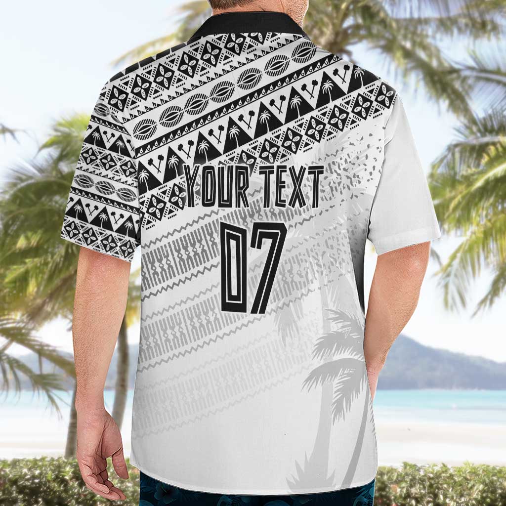 Fiji Rugby Custom Kaiviti Masi Hawaiian Shirt Black - Polynesian Pride