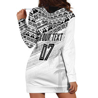 Fiji Rugby Custom Kaiviti Masi Hoodie Dress Black - Polynesian Pride