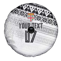 Fiji Rugby Custom Kaiviti Masi Spare Tire Cover Black - Polynesian Pride
