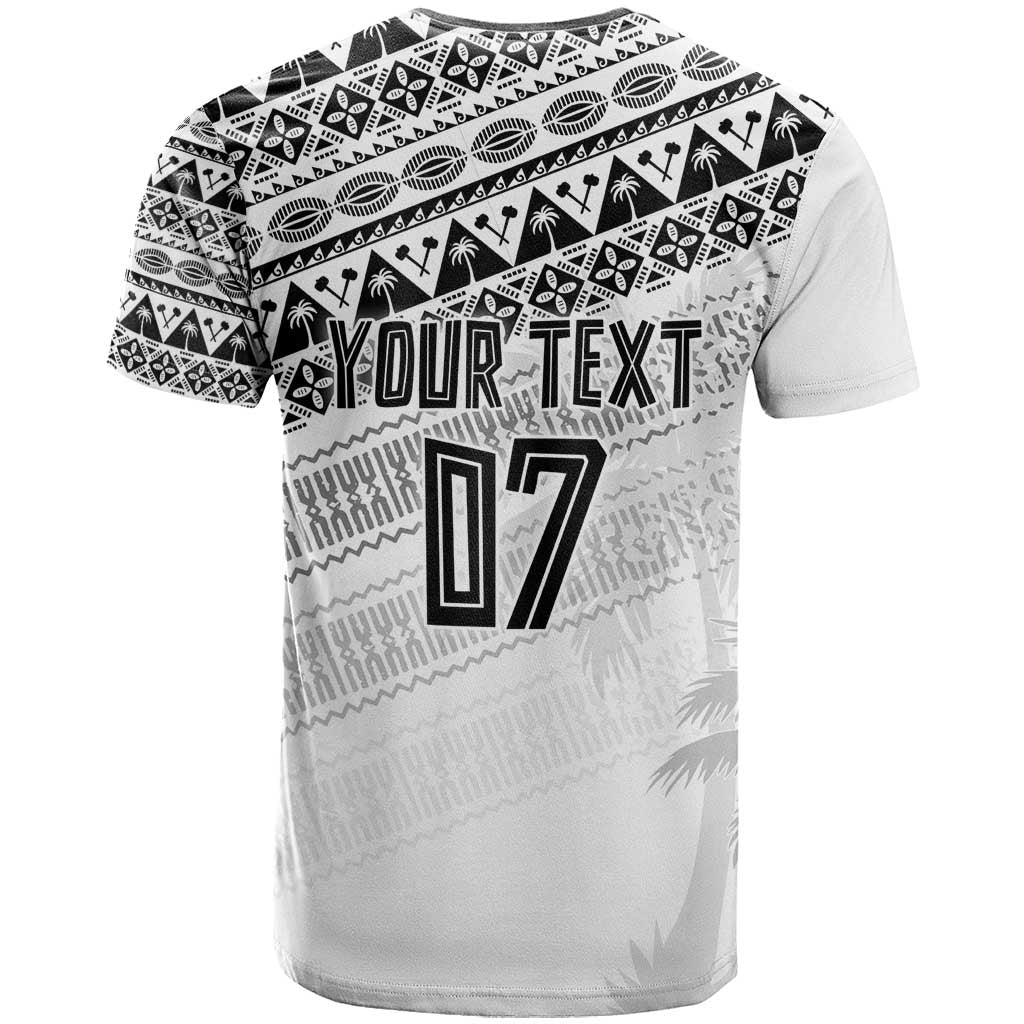 Fiji Rugby Custom Kaiviti Masi T Shirt Black - Polynesian Pride