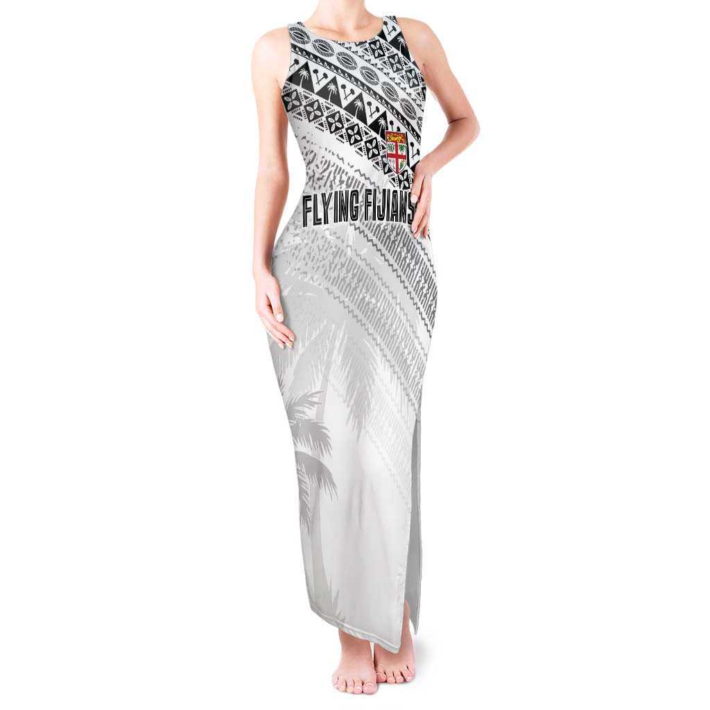 Fiji Rugby Custom Kaiviti Masi Tank Maxi Dress Black - Polynesian Pride