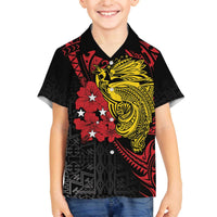 Papua New Guinea 49th Independence Day Family Matching Puletasi and Hawaiian Shirt Motuan Revareva Bird-of-Paradise