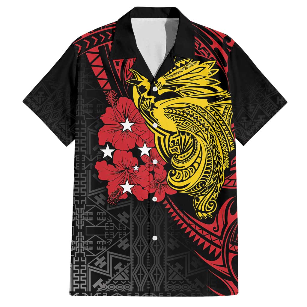 Papua New Guinea 49th Independence Day Family Matching Tank Maxi Dress and Hawaiian Shirt Motuan Revareva Bird-of-Paradise
