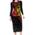 Papua New Guinea 49th Independence Day Long Sleeve Bodycon Dress Motuan Revareva Bird-of-Paradise