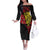 Papua New Guinea 49th Independence Day Off The Shoulder Long Sleeve Dress Motuan Revareva Bird-of-Paradise