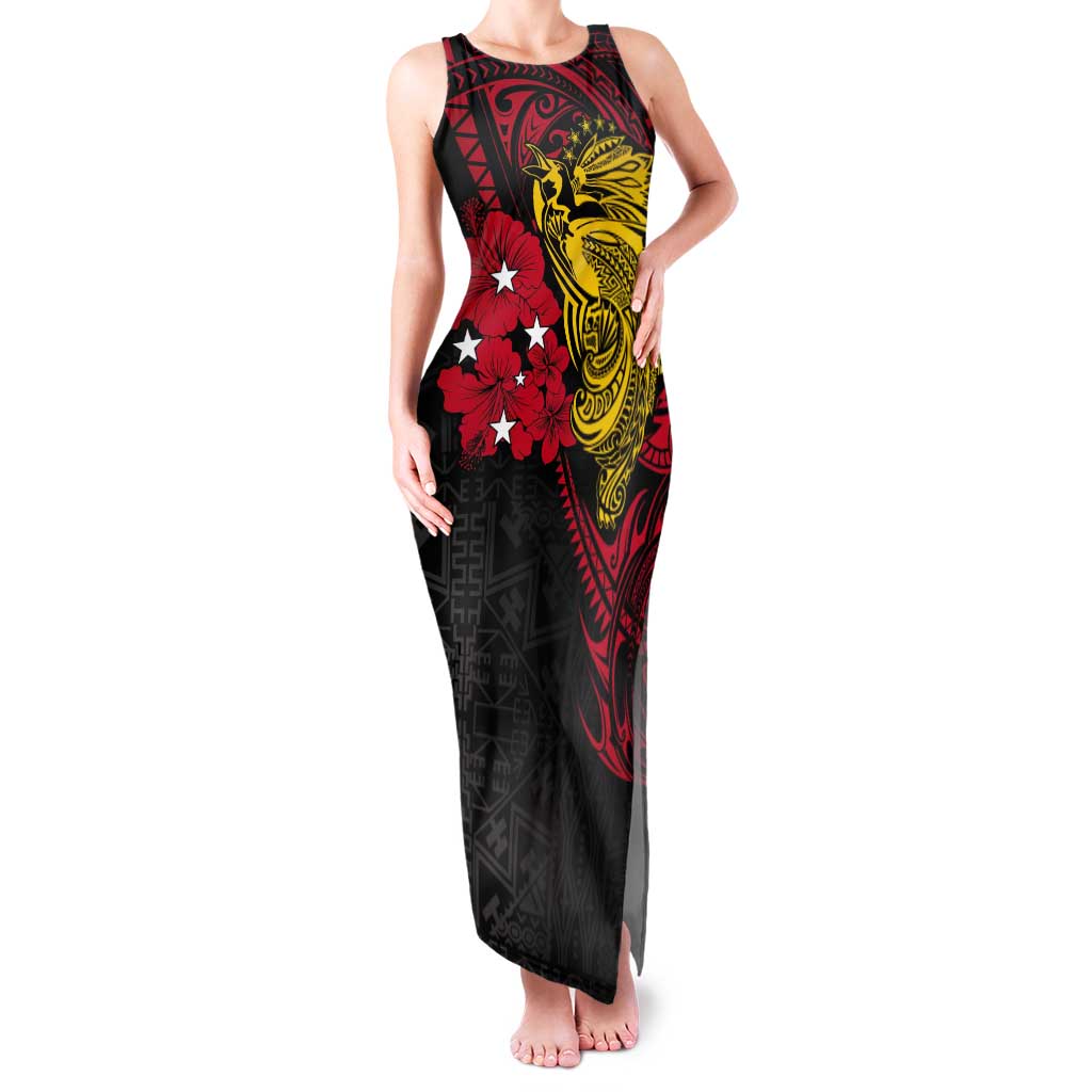 Papua New Guinea 49th Independence Day Tank Maxi Dress Motuan Revareva Bird-of-Paradise