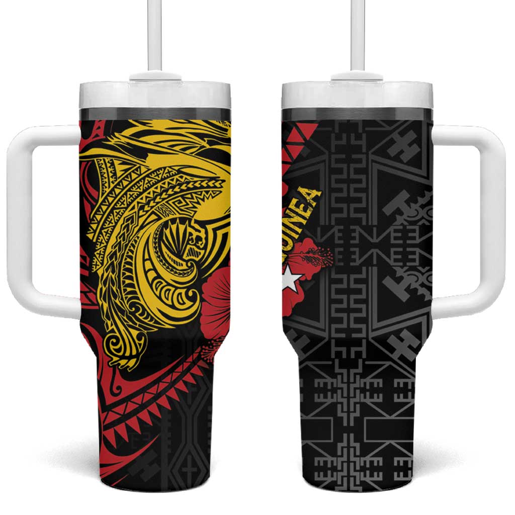 Papua New Guinea 49th Independence Day Tumbler With Handle Motuan Revareva Bird-of-Paradise