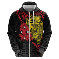 Papua New Guinea 49th Independence Day Zip Hoodie Motuan Revareva Bird-of-Paradise