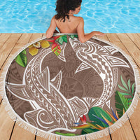 Polynesia Beach Blanket Sharks Duo Tropical Brown LT7 - Polynesian Pride
