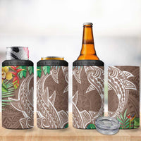 Polynesia 4 in 1 Can Cooler Tumbler Sharks Duo Tropical Brown LT7 - Polynesian Pride