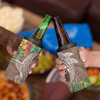 Polynesia 4 in 1 Can Cooler Tumbler Sharks Duo Tropical Brown LT7 - Polynesian Pride