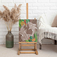 Polynesia Canvas Wall Art Sharks Duo Tropical Brown LT7 - Polynesian Pride