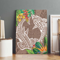 Polynesia Canvas Wall Art Sharks Duo Tropical Brown LT7 - Polynesian Pride
