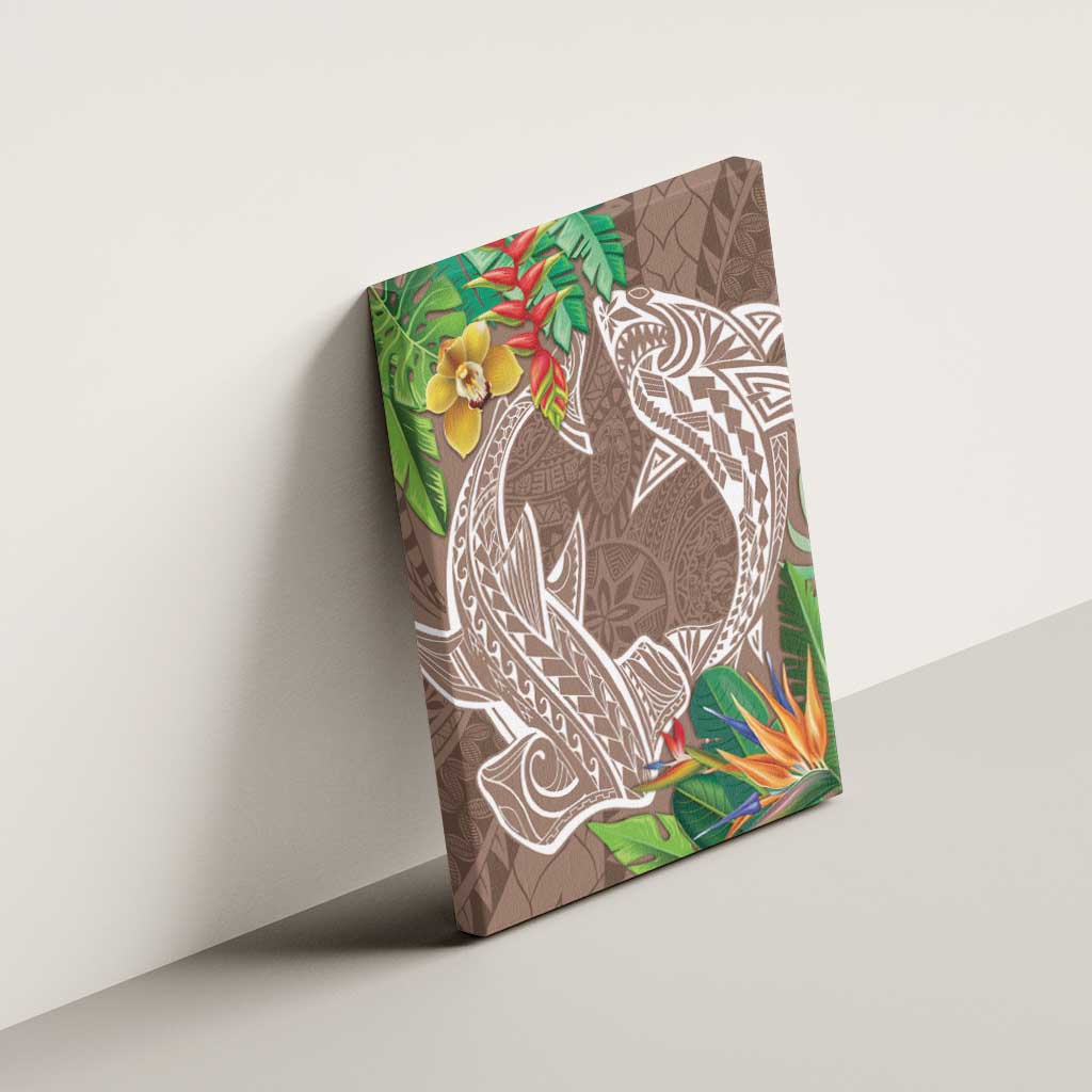 Polynesia Canvas Wall Art Sharks Duo Tropical Brown LT7 - Polynesian Pride