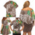 Polynesia Family Matching Off Shoulder Short Dress and Hawaiian Shirt Sharks Duo Tropical Brown