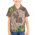 Polynesia Family Matching Off Shoulder Short Dress and Hawaiian Shirt Sharks Duo Tropical Brown