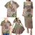 Polynesia Family Matching Puletasi and Hawaiian Shirt Sharks Duo Tropical Brown