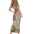 Polynesia Family Matching Short Sleeve Bodycon Dress and Hawaiian Shirt Sharks Duo Tropical Brown