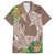 Polynesia Family Matching Summer Maxi Dress and Hawaiian Shirt Sharks Duo Tropical Brown