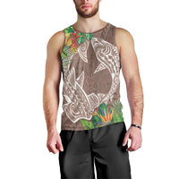 Polynesia Men Tank Top Sharks Duo Tropical Brown LT7 - Polynesian Pride