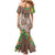 Polynesia Mermaid Dress Sharks Duo Tropical Brown