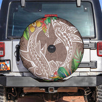 Polynesia Spare Tire Cover Sharks Duo Tropical Brown LT7 Brown - Polynesian Pride