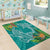 Polynesia Area Rug Sharks Duo Tropical Teal