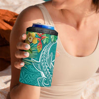 Polynesia 4 in 1 Can Cooler Tumbler Sharks Duo Tropical Teal LT7 - Polynesian Pride