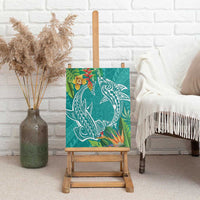 Polynesia Canvas Wall Art Sharks Duo Tropical Teal LT7 - Polynesian Pride